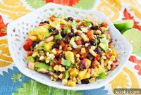 Avocado, Mango & Corn Salad with Lime-Cilantro Dressing