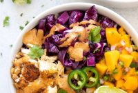 Chipotle Lime Fish Taco Bowl with Creamy Mayo Sauce (Whole30)