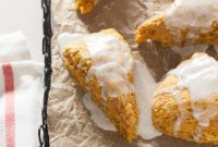 Pumpkin Vanilla-Glazed Scones from the Skinnytaste Cookbook
