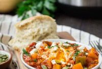 Instant Pot Shakshuka with Roasted Butternut Squash