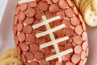 Pepperoni Pizza Football Cheese Ball Recipe: Game Day Appetizer