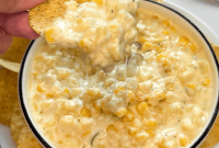 Cheesy Skillet Corn Dip with Jalapeños