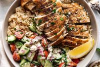Mediterranean Chicken Bowl with Tzatziki & Feta