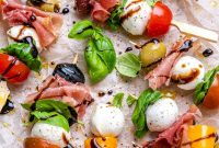 Mini Caprese Skewers with Balsamic Glaze