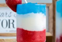 Patriotic Red White and Blue Frozen Drink Recipe for Kids & Adults