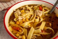 Amish Chicken and Corn Noodle Soup Recipe