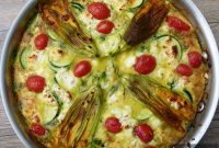 Summer Garden Frittata with Fresh Herbs and Roasted Veggies