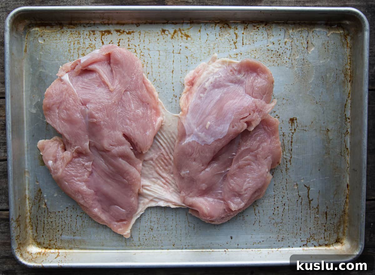 Cajun Grilled Turkey Breast Recipe for Juicy, Flavorful Results 3 Raw boneless Turkey Breast before being separated.