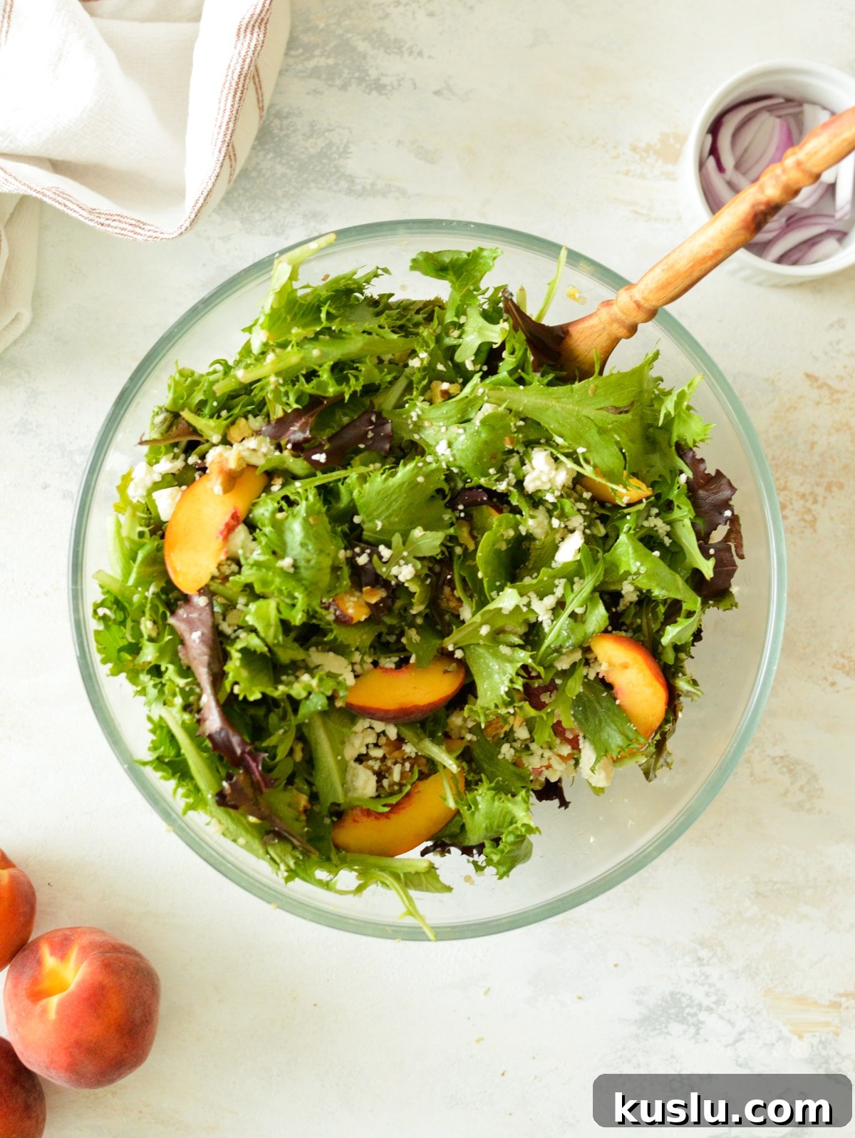 quinoa salad with feta and peaches