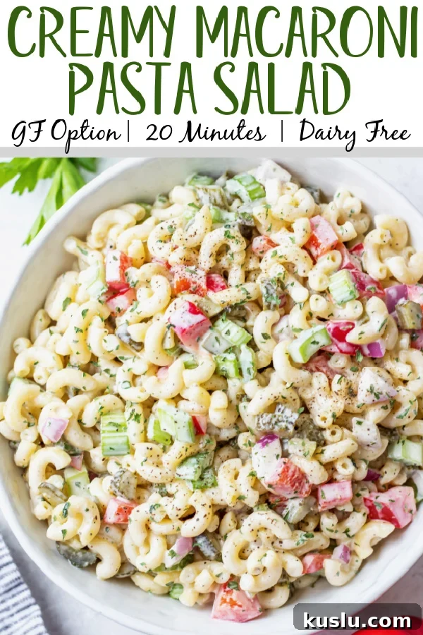 Served macaroni salad at a picnic