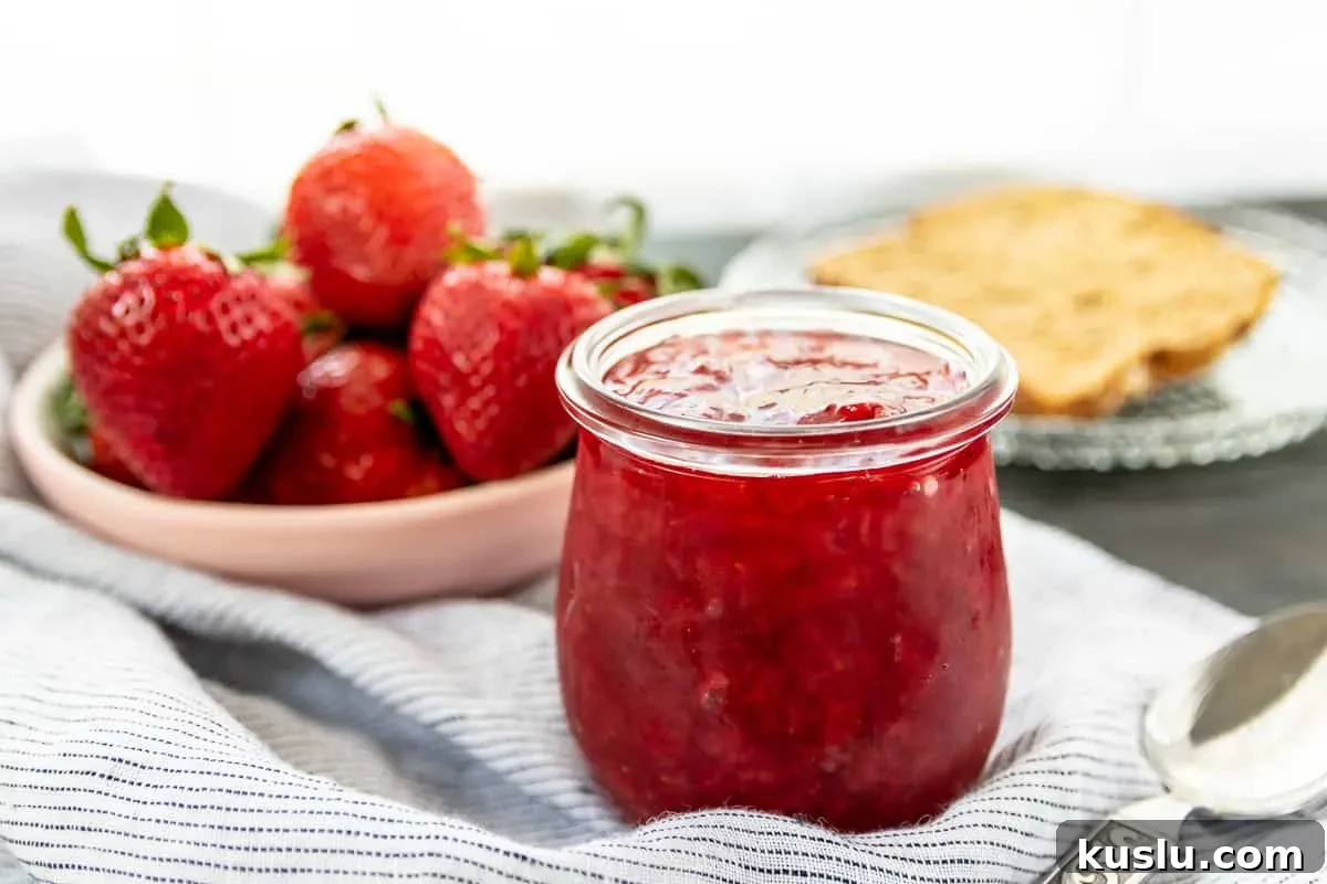 Low-Sugar Strawberry Champagne Jam Without Pectin 6 the best no pectin strawberry jam recipe
