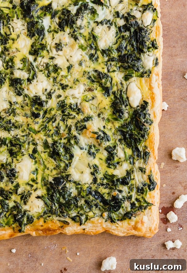 Spinach & Feta Breakfast Puff Pastry Pizza Recipe 4 Spanikopita