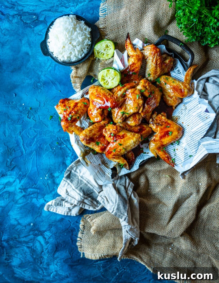 Ginger lime sticky wings