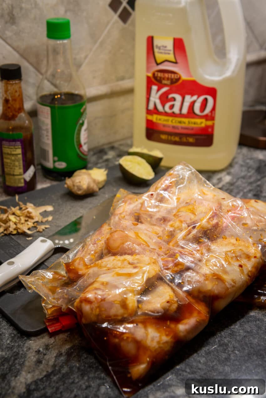 Sticky wings glazed