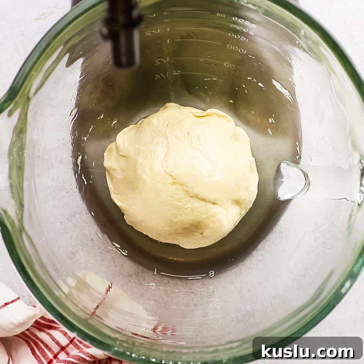 How to Make Thick Crust Pizza at Home: Crispy Edge, Chewy Center 9 pizza dough in the stand mixer bowl