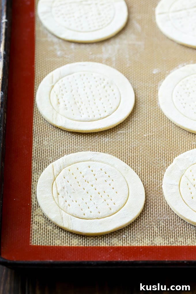 Puff pastry rounds are the basis for homemade cream cheese danish.