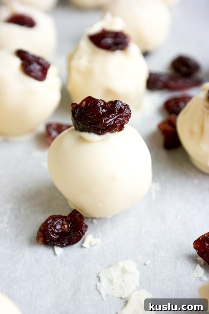White Chocolate Cherry Truffles @ The Sugar Coated Cottage