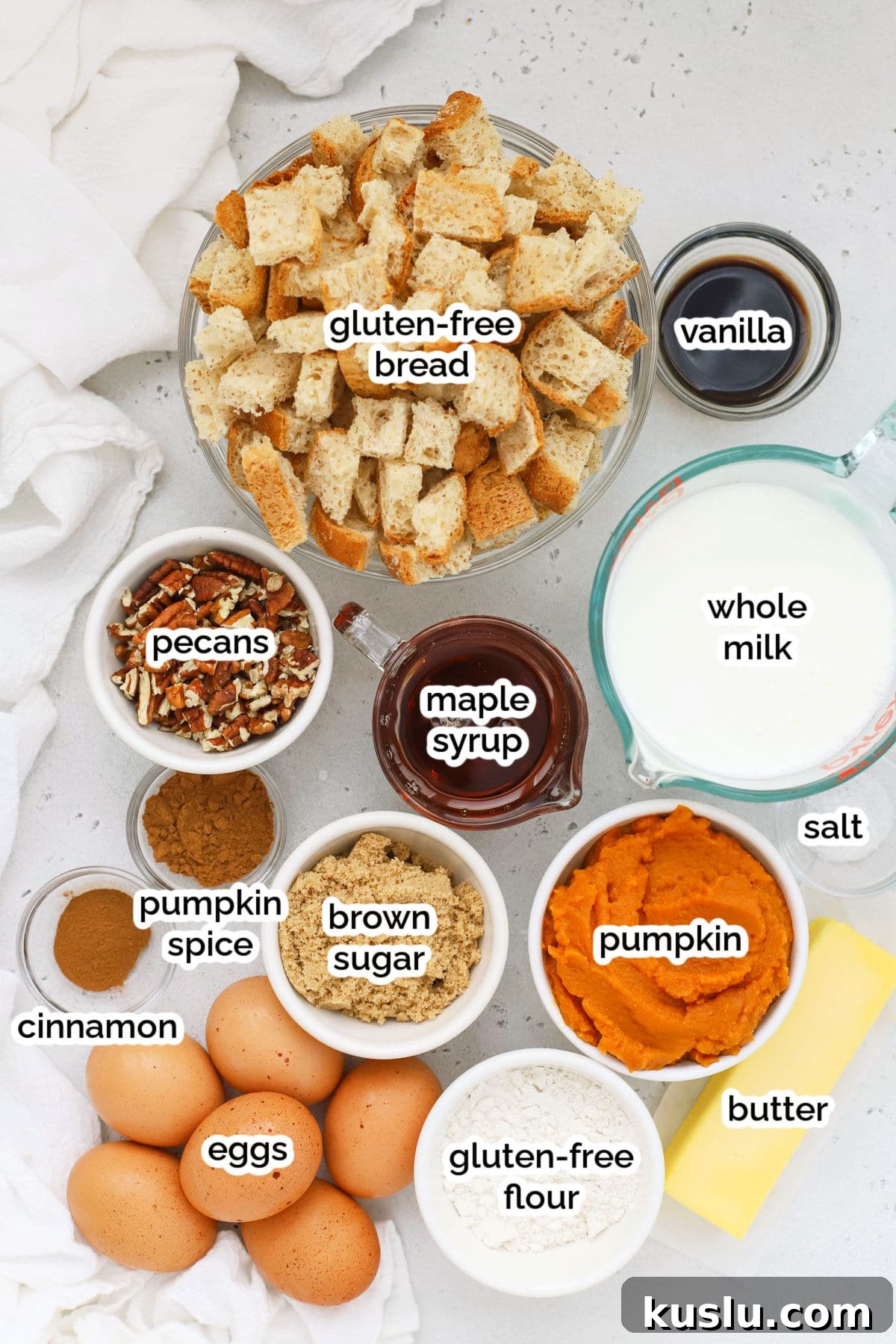 Gluten-Free Pumpkin French Toast Casserole Recipe for Fall Brunch 4 Ingredients for gluten-free pumpkin french toast casserole
