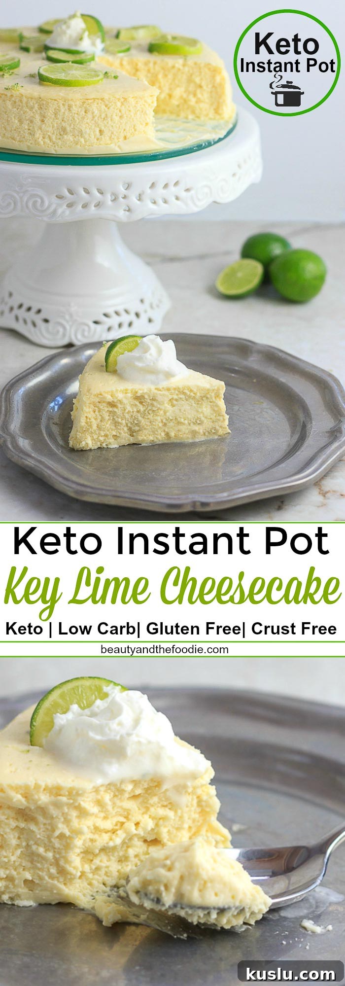 Keto Instant Pot Key Lime Cheesecake