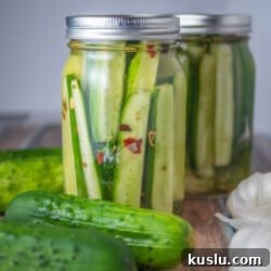 Quick Refrigerator Pickles: Simple No-Cook Dill Recipe 5 easy refrigerator dill pickles closeup featured