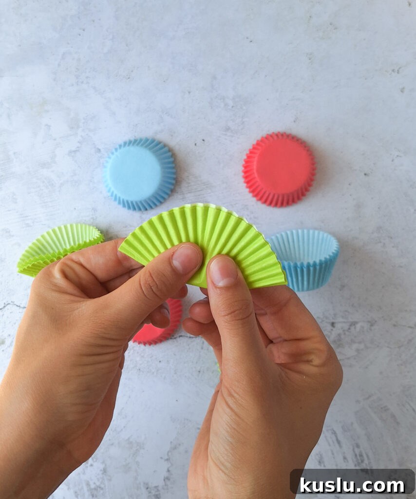DIY Cupcake Liner Flowers: Simple Craft Ideas & Step-by-Step Guide 5 Folded liners