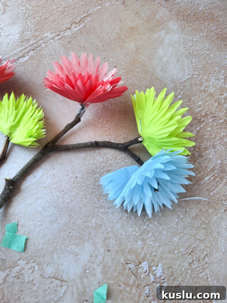 DIY Cupcake Liner Flowers: Simple Craft Ideas & Step-by-Step Guide 9 Finished cupcake liner flowers