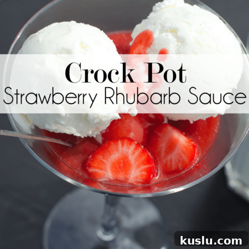 Slow-Cooker Strawberry Rhubarb Sauce Recipe for Spring 2 Strawberry Rhubarb Sauce