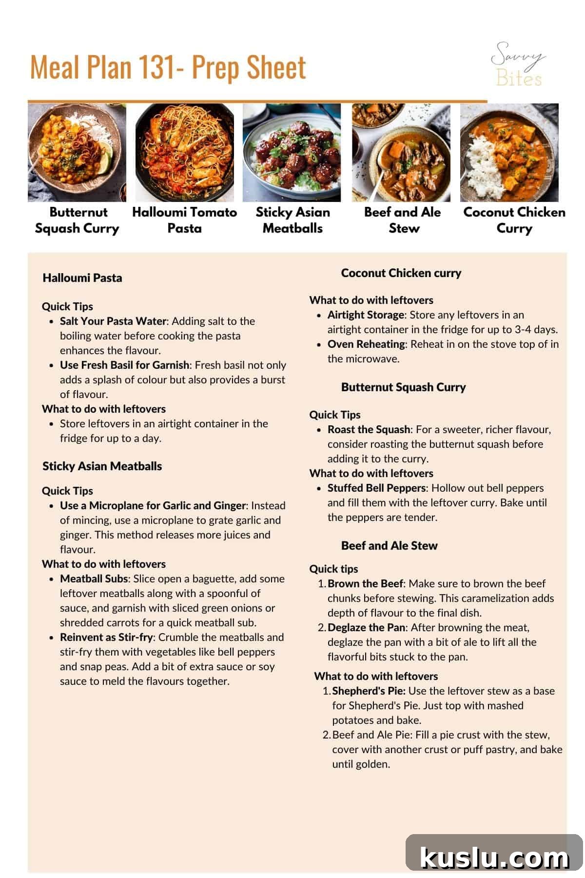 Family budget meal plan 131 free prep sheet.