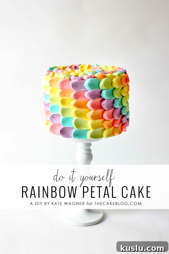 DIY Rainbow Petal Cake  |  by Kate Wagner  |  TheCakeBlog.com