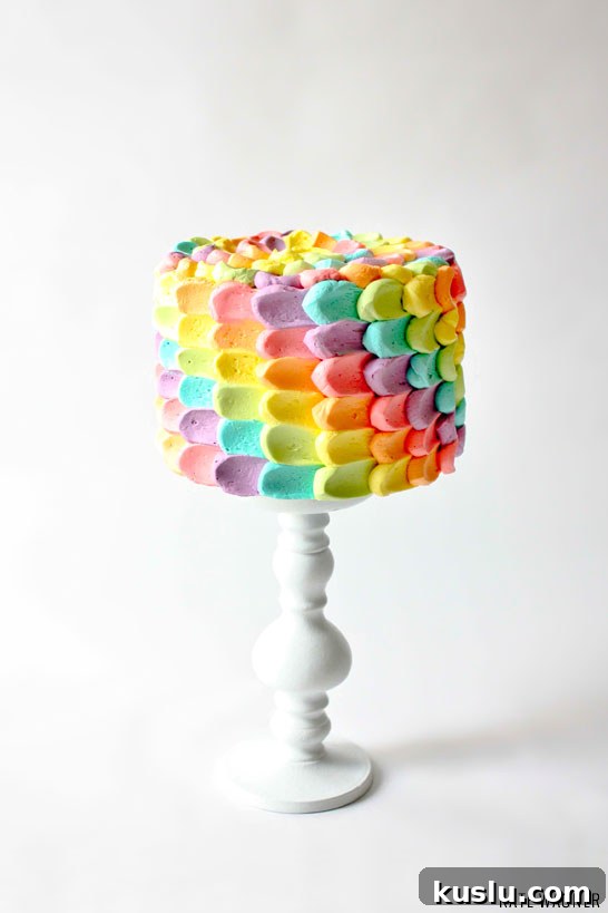 DIY Rainbow Petal Cake  |  by Kate Wagner  |  TheCakeBlog.com