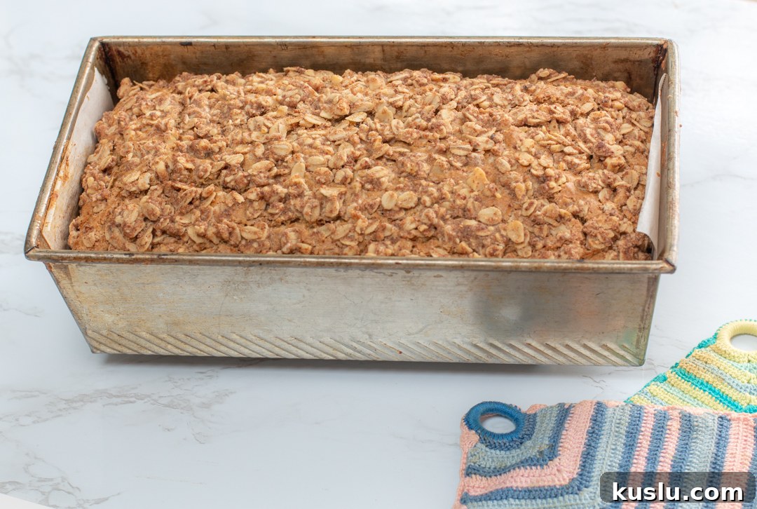 Applesauce Streusel Cake Out of the oven - cool and slice