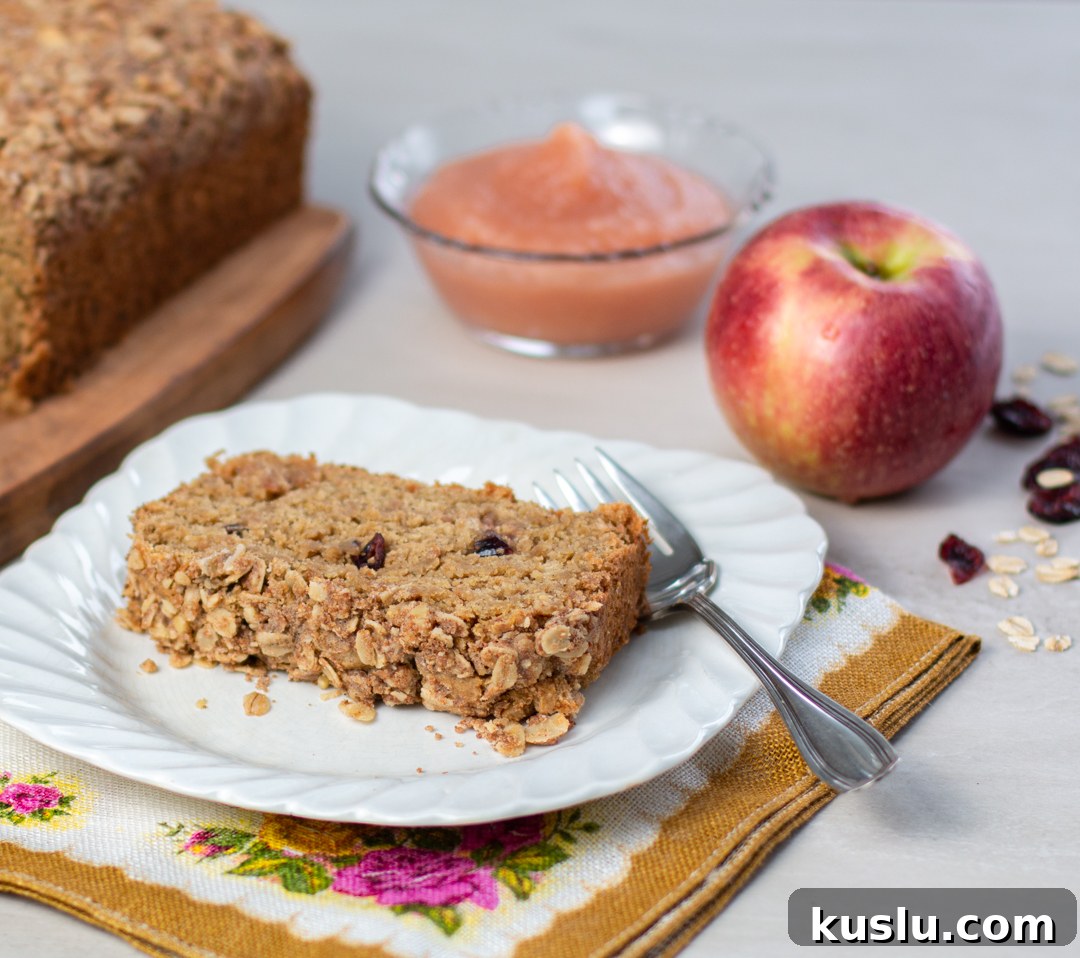 Applesauce Streusel Loaf Cake - Gluten Free