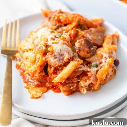 Italian Chicken Sausage Pasta Bake