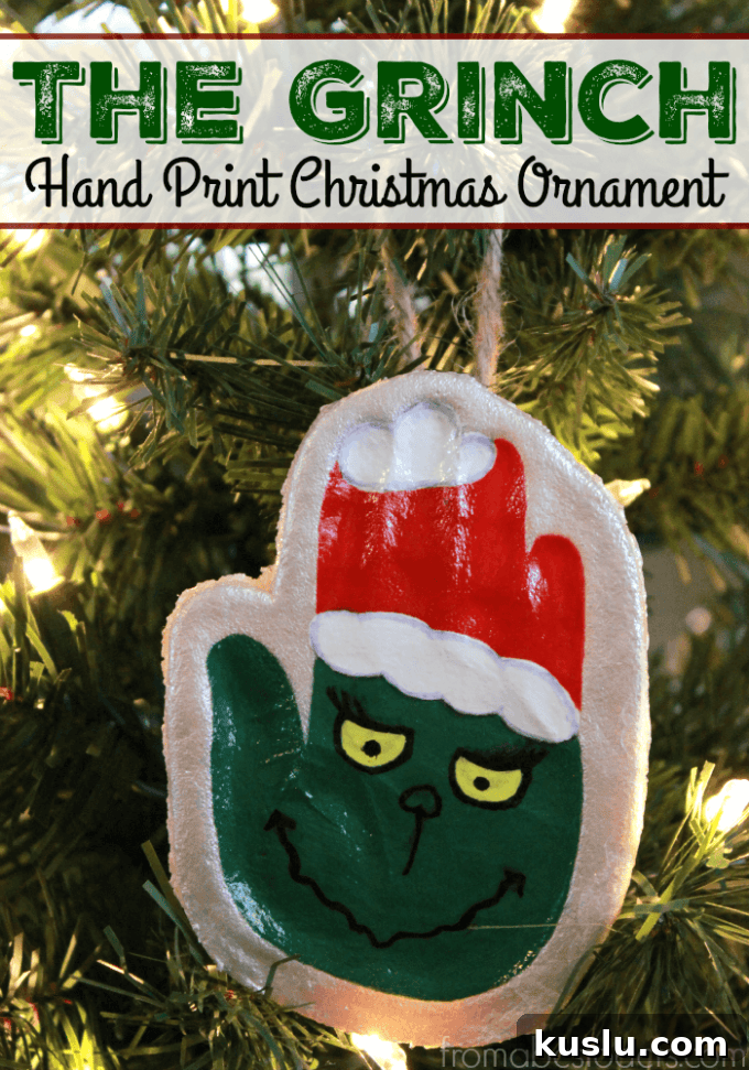 25 Christmas Salt Dough Ornament Ideas for Festive Decorating 7 The Grinch Handprint Ornaments - Over 30 of the BEST Christmas Salt Dough Ornaments