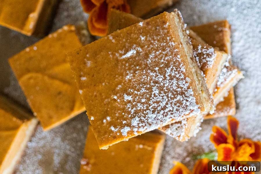 stacked pumpkin pie bars