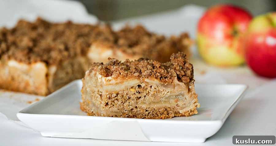apple streusel snacking cake, gluten free