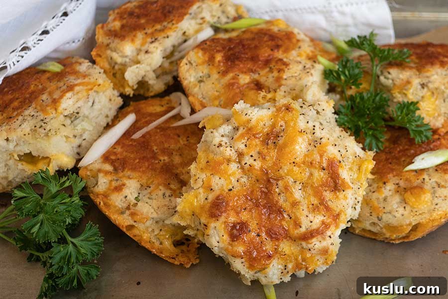 mashed potato biscuits with parsley