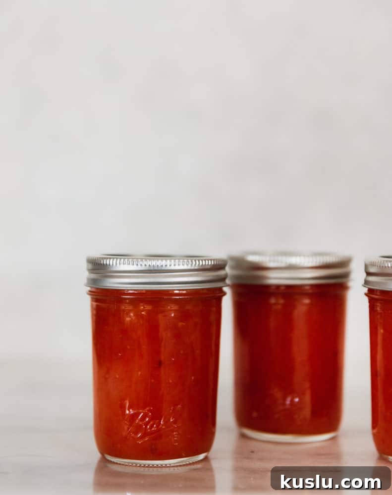 Spoonful of pineapple chili sauce