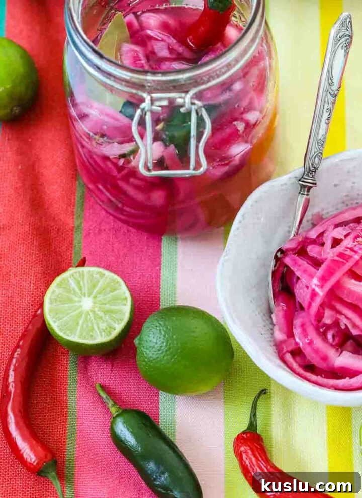 Mexican pickled red onions in a clamp jar