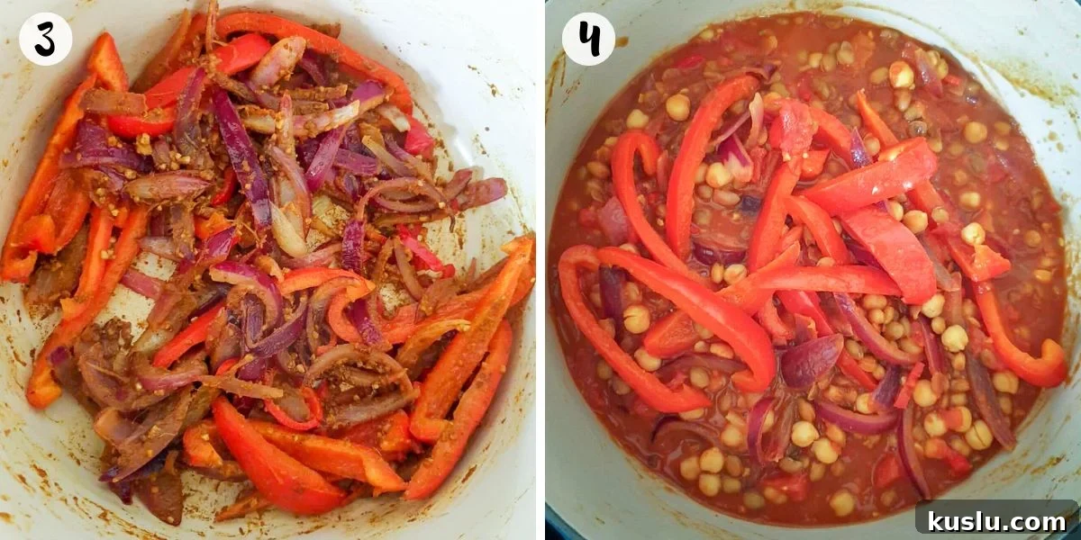 Creamy Chickpea and Lentil Curry Recipe for Comforting Weeknight Meals 4 fry gently with spices and tomatoes