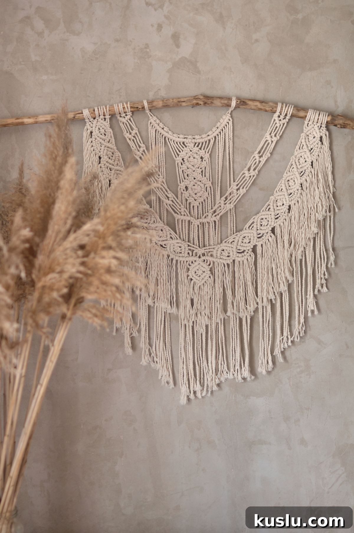 Macrame Wood Wall Hanging