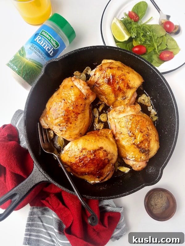 20 Protein-Packed Freezer Meals You'll Actually Love 11 Cast Iron Keto Ranch Chicken Thighs