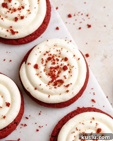 Red Velvet Cookies with Cream Cheese Frosting