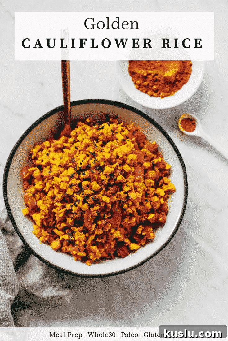 Golden Cauliflower Rice Recipe 