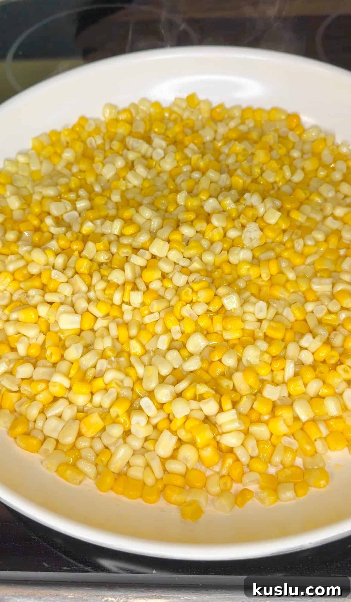 corn sautéing in butter