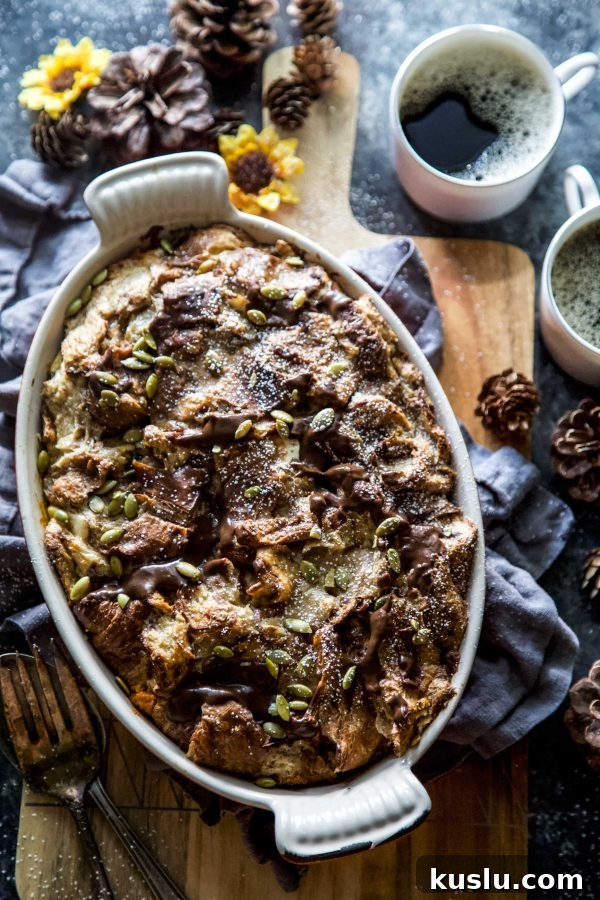 Chocolate Pumpkin Croissant French Toast Bake Recipe 4 Chocolate Pumpkin Croissant French Toast Bake