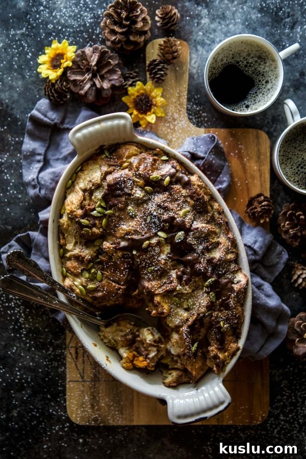 Chocolate Pumpkin Croissant French Toast Bake Recipe 6 Chocolate Pumpkin Croissant French Toast Bake