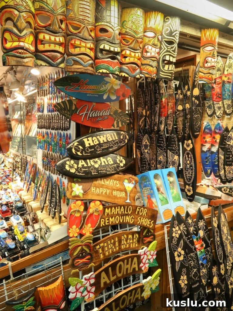 A trinkets stall in Duke's Marketplace.