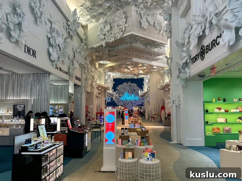 Inside DFS Waikiki, tax-free shopping in Waikīkī, Hawaiʻi.