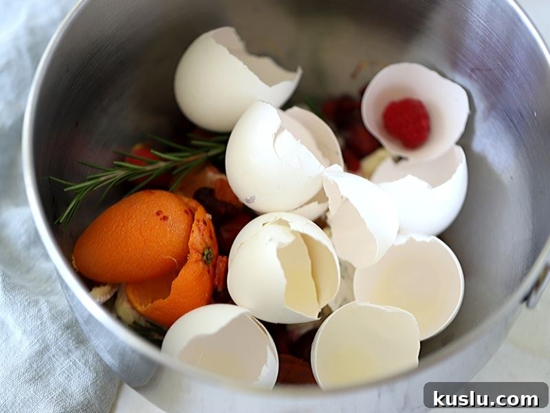 Bowl with food waste